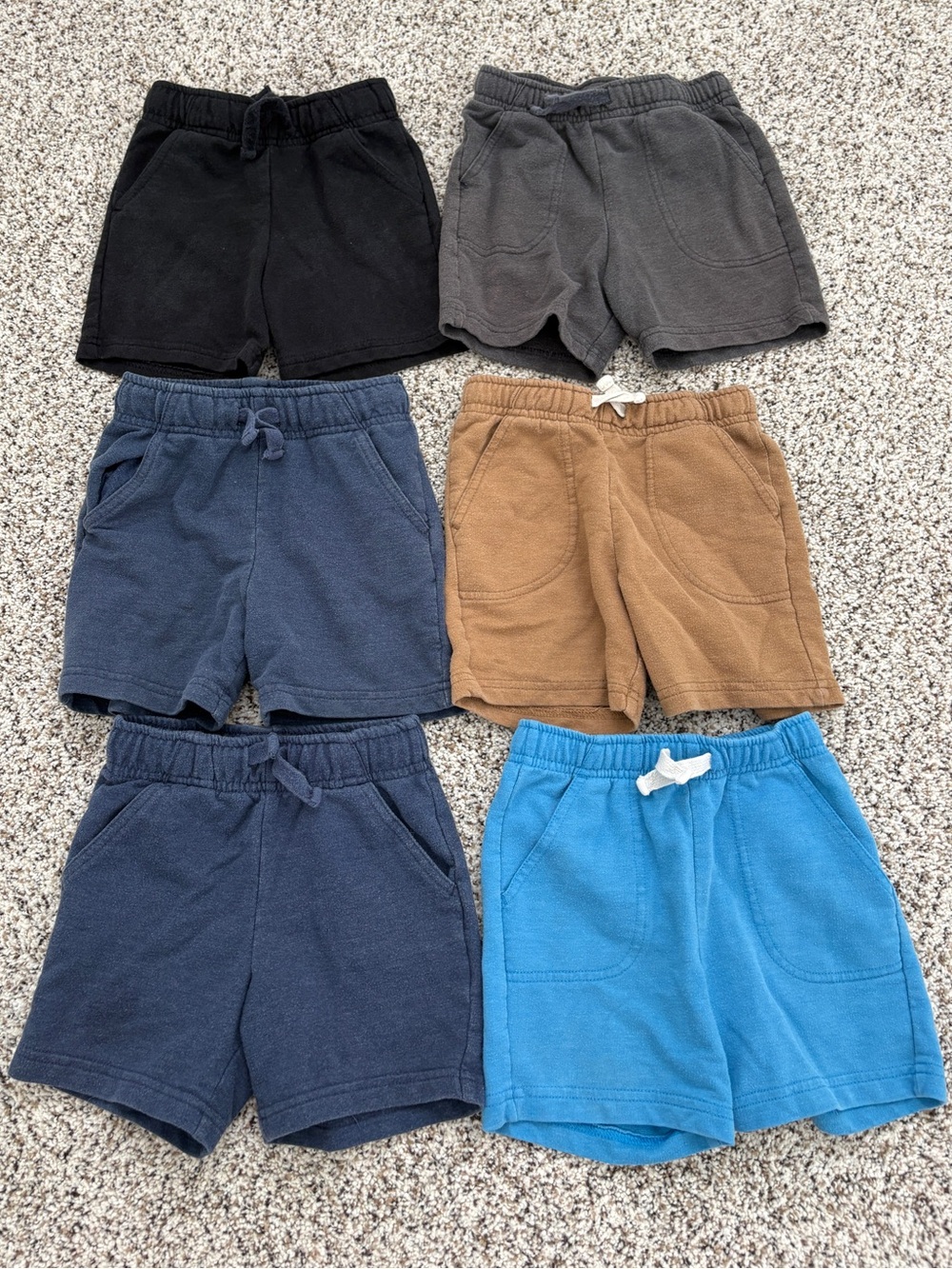 Cat & Jack Toddler Boy Pull-On Knit Shorts Bundle Lot, 2T